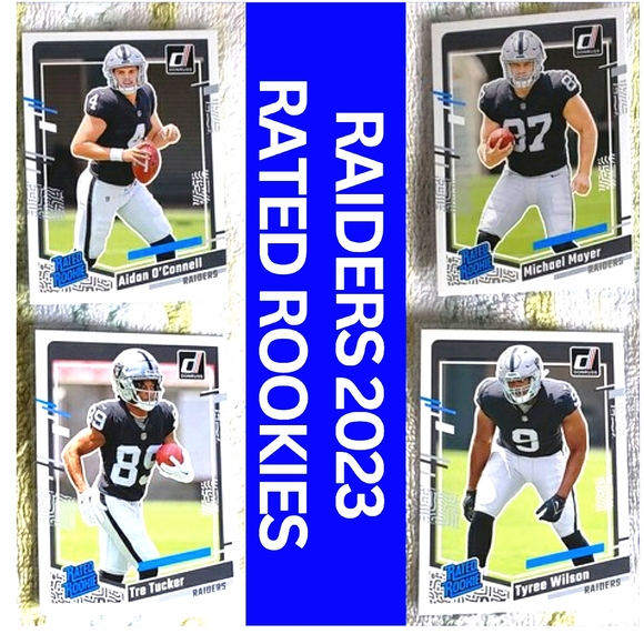 š„RAIDERS ā 13 PLAYERS/2023 DONRUSS NFL-BASE CARDS/IN PENNY SLEEVES - Picture 2 of 3